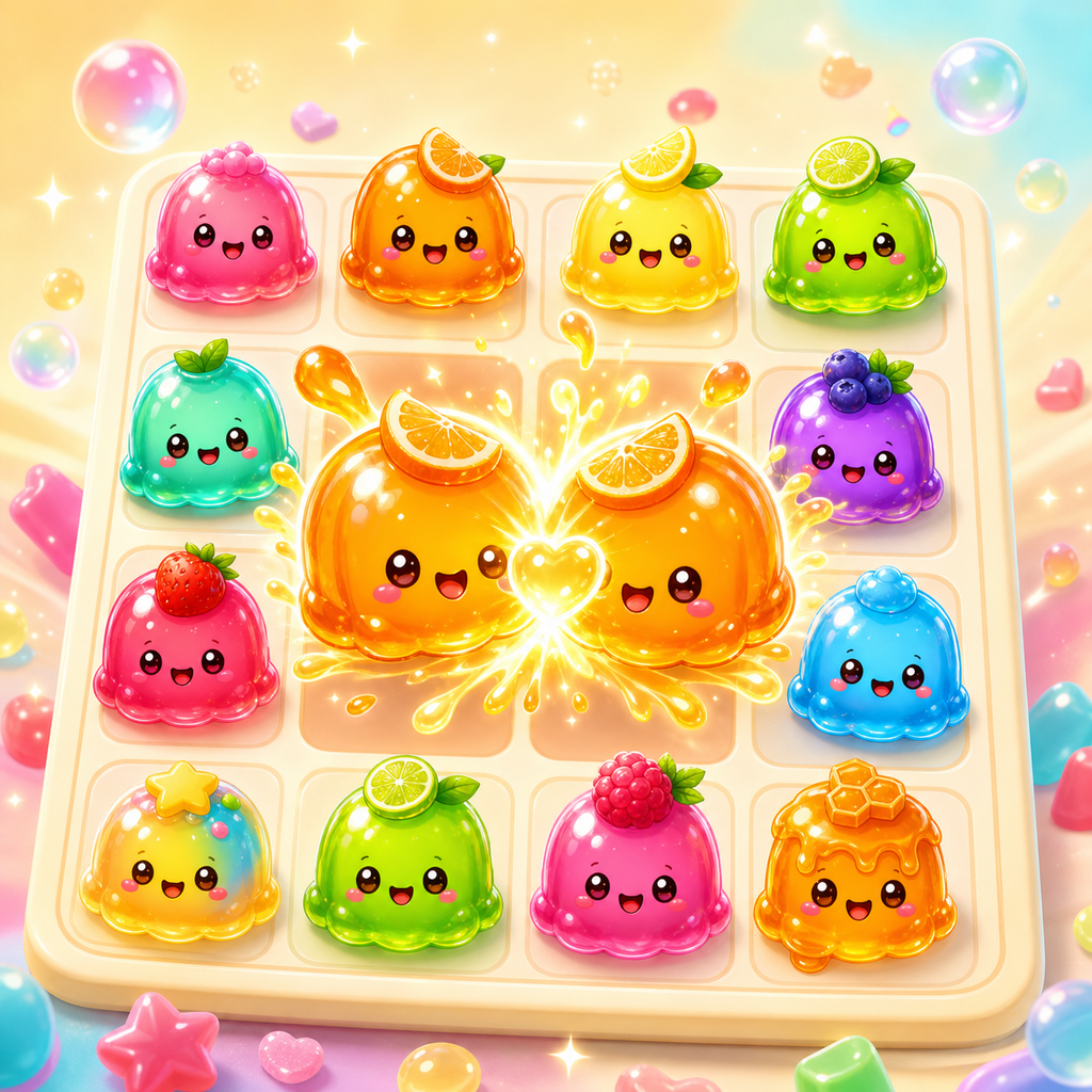 Jelly Pang - casual jelly merge puzzle game
